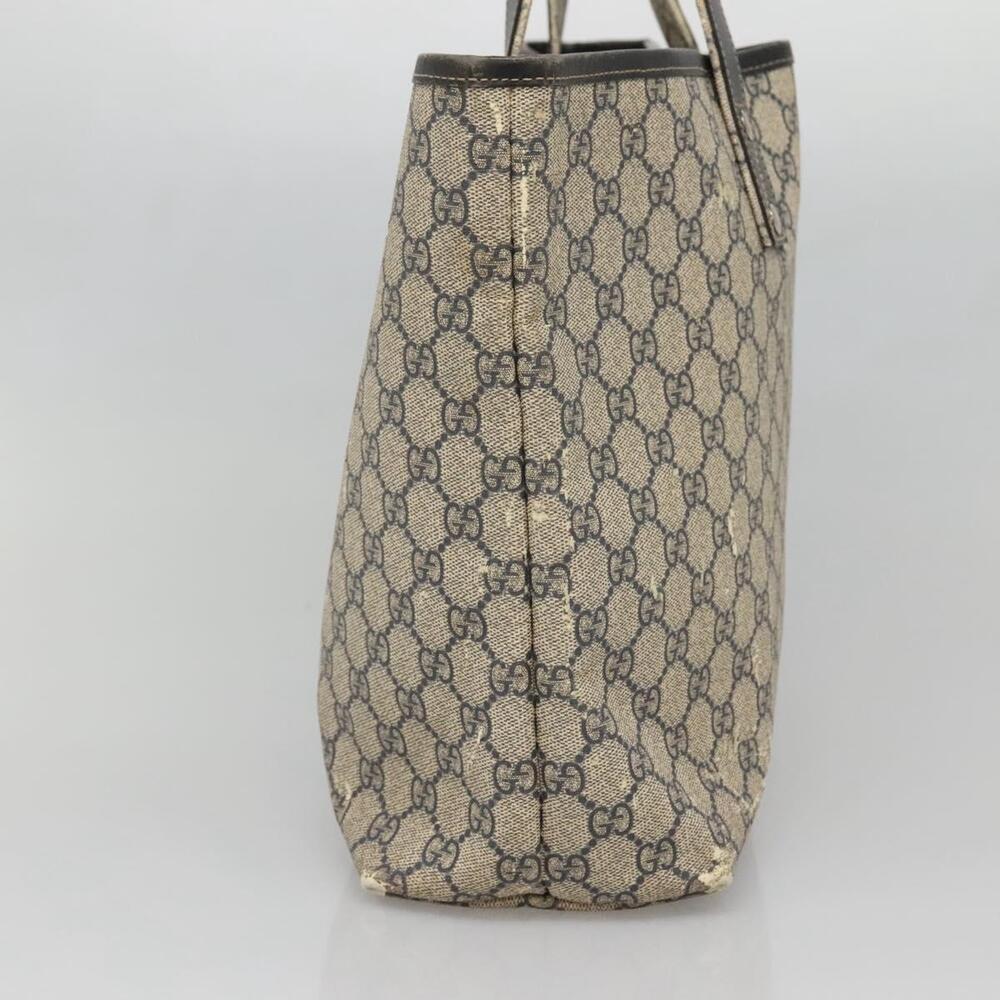 GUCCI GG Supreme Sherry Line Tote Bag Pvc Navy Silver - Picture 4 of 16